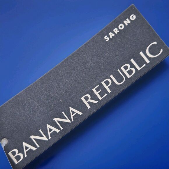 Banana Republic Ombre Sarong Blue Navy Cotton Beach Wrap One Size 45"x72" NWT - Picture 4 of 7